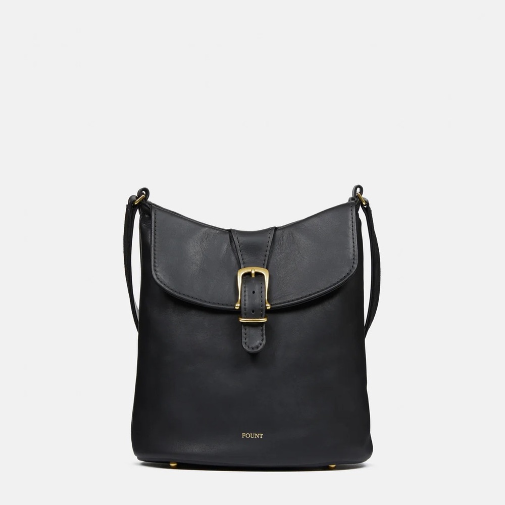 Fount Arlington Shoulder Bag – Black Leather (Like New)